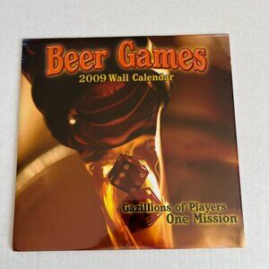 VTG 2009 Wall Calendar Beer Games Different Playing Drinking Games
